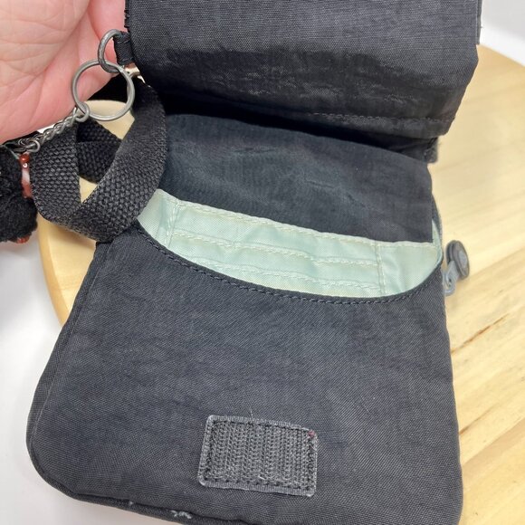 Kipling Crossbody Bag  Small Black Nylon  w/Mascot - Picture 4 of 14